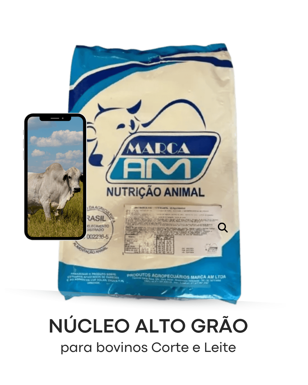 Núcleo Puro Grão Farelado Dieta Total - Marca AM 
